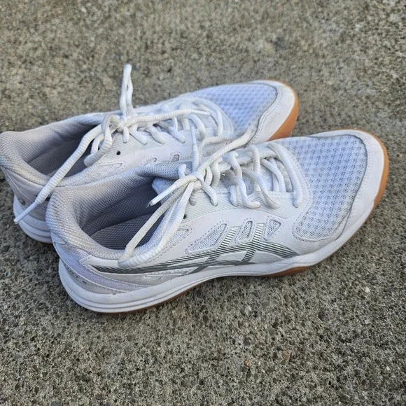 Asics Womens White Running Shoes Sneakers Size 7 Clean - Picture 5 of 10